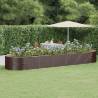 Garden Raised Bed Powder-coated Steel 510x140x68 cm Brown