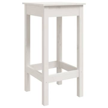 Bar Stools 2 pcs White Solid Pine - Stylish & Durable