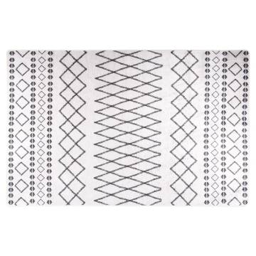 Washable Black & White Rug 80x150 cm | Anti-Slip & Durable