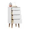 MOLDE White Drawer Cabinet - Solid Pine 40x35x82 cm