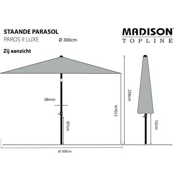 Madison Parasol Paros II Luxe 300 cm - Golden Glow