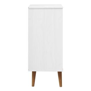 MOLDE White Drawer Cabinet - Solid Pine 40x35x82 cm