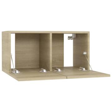 Hanging TV Cabinet Sonoma Oak - Modern Storage Solution