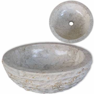 Basin Marble 40 cm Cream - Stylish Natural Marble Sink