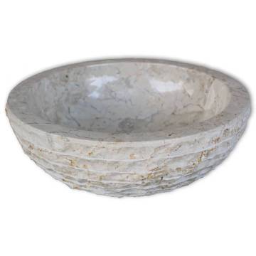 Basin Marble 40 cm Cream - Stylish Natural Marble Sink