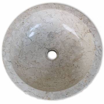 Basin Marble 40 cm Cream - Stylish Natural Marble Sink