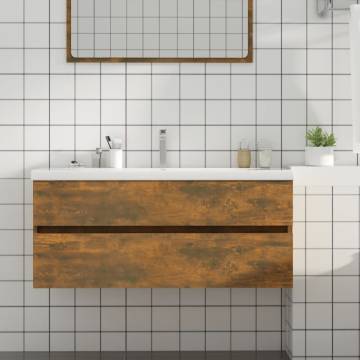 Sink Cabinet Smoked Oak - Stylish & Practical | HipoMarket