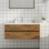 Sink Cabinet Smoked Oak 100x38.5x45 cm Engineered Wood Colour smoked oak Size 100 x 38.5 x 45 cm Number of 1 Number of Pieces 