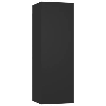 Stylish Black TV Cabinet - 30.5x30x90 cm | Hipomarket