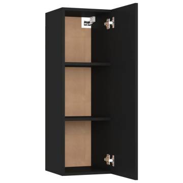 Stylish Black TV Cabinet - 30.5x30x90 cm | Hipomarket