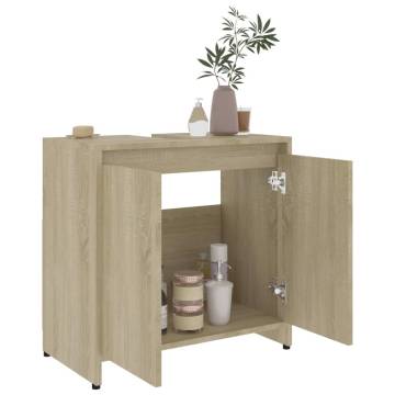 Bathroom Cabinet Sonoma Oak 60x33x61 cm | Stylish Storage