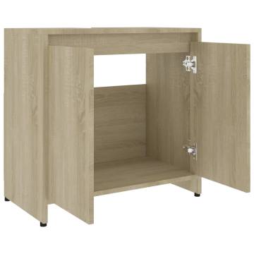 Bathroom Cabinet Sonoma Oak 60x33x61 cm | Stylish Storage