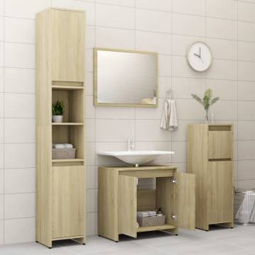 Bathroom Cabinet Sonoma Oak 60x33x61 cm | Stylish Storage