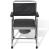 Commode Chair Steel Black - Safe & Comfortable Solution