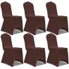 Stretch Chair Cover 6 pcs Brown Colour brown Quantity in Package 6 