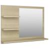 Sonoma Oak Bathroom Mirror - Stylish & Functional | HiPoMarket