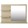 Sonoma Oak Bathroom Mirror - Stylish & Functional | HiPoMarket