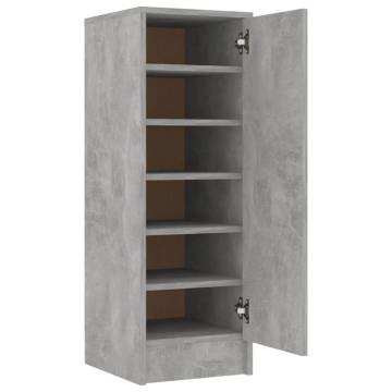 Shoe Cabinet Concrete Grey - Stylish Storage Solution (32x35x92cm)