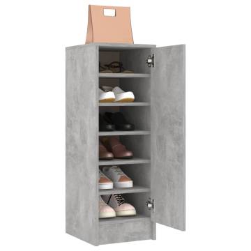 Shoe Cabinet Concrete Grey - Stylish Storage Solution (32x35x92cm)