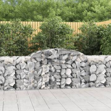 Arched Gabion Baskets - 20 pcs Galvanised Iron | HipoMarket