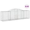 Arched Gabion Baskets - 20 pcs Galvanised Iron | HipoMarket