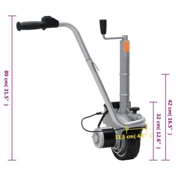 Aluminium Motorised Jockey Wheel Trailer Mover 12 V 350 W