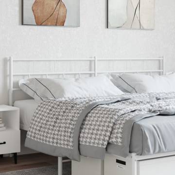 Stylish White Metal Headboard 160 cm - HipoMarket