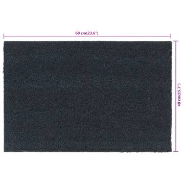 Durable 5 pcs Dark Grey Coir Door Mats - 40x60 cm