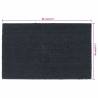 Durable Dark Grey Coir Door Mat 50x80 cm - HipoMarket