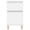 Elegant High Gloss White Bedside Cabinets - Set of 2