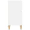 Elegant High Gloss White Bedside Cabinets - Set of 2