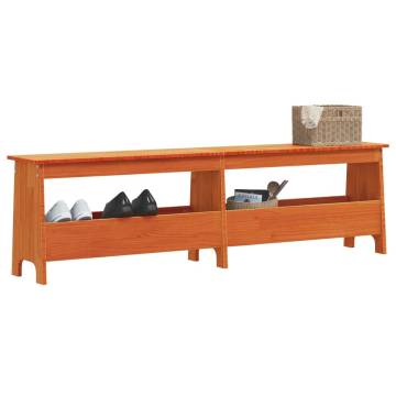 Hall Bench Wax Brown 160x28x45 cm Solid Pine Wood - HipoMarket