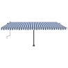 Freestanding Manual Retractable Awning 500x300 cm Blue/White