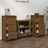 Solid Wood Pine Sideboards - Honey Brown, 2 pcs | Hipo Market