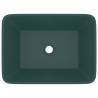 Luxury Matt Dark Green Ceramic Wash Basin - 41x30 cm