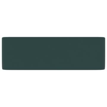 Luxury Matt Dark Green Ceramic Wash Basin - 41x30 cm