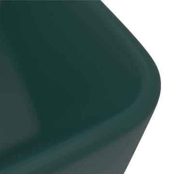 Luxury Matt Dark Green Ceramic Wash Basin - 41x30 cm