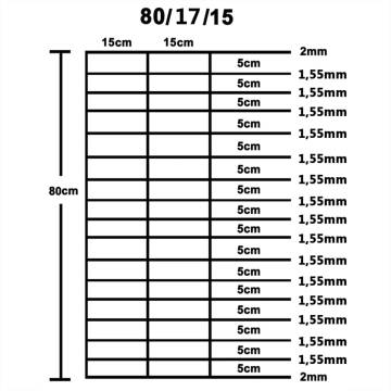 Galvanised Steel Garden Fence 50x0.8 m - Durable & Versatile