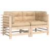 Corner Sofas with Cushions | Solid Wood Pine - Hipomarket