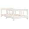 Kids Bed Frame White 70x140 cm Solid Pine - Hipo Market