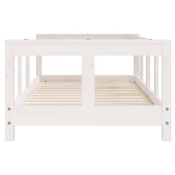 Kids Bed Frame White 70x140 cm Solid Pine - Hipo Market