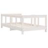 Kids Bed Frame White 70x140 cm Solid Pine - Hipo Market