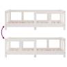 Kids Bed Frame White 70x140 cm Solid Pine - Hipo Market