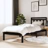 Bed Frame Black 90x190 cm Single Solid Wood Colour black Size 90 x 190 cm 