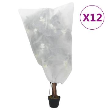 Plant Fleece Covers with Drawstring - 12 pcs (0.8x0.8 m)