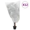 Plant Fleece Covers with Drawstring 12 pcs 70 g/m² 0.8x0.8 m Colour white Size 0.8 x 0.8 m Quantity in Package 12 