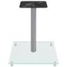 Speaker Stands 2 pcs Silver Tempered Glass - Pillar Design