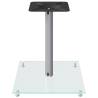 Speaker Stands 2 pcs Silver Tempered Glass - Pillar Design