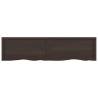 Wall Shelf Dark Brown - Solid Oak, Versatile Storage Solution