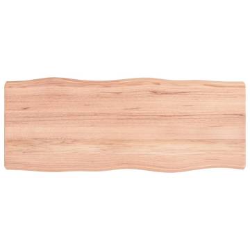 Light Brown Solid Wood Table Top - Live Edge, 100x40cm | HipoMarket